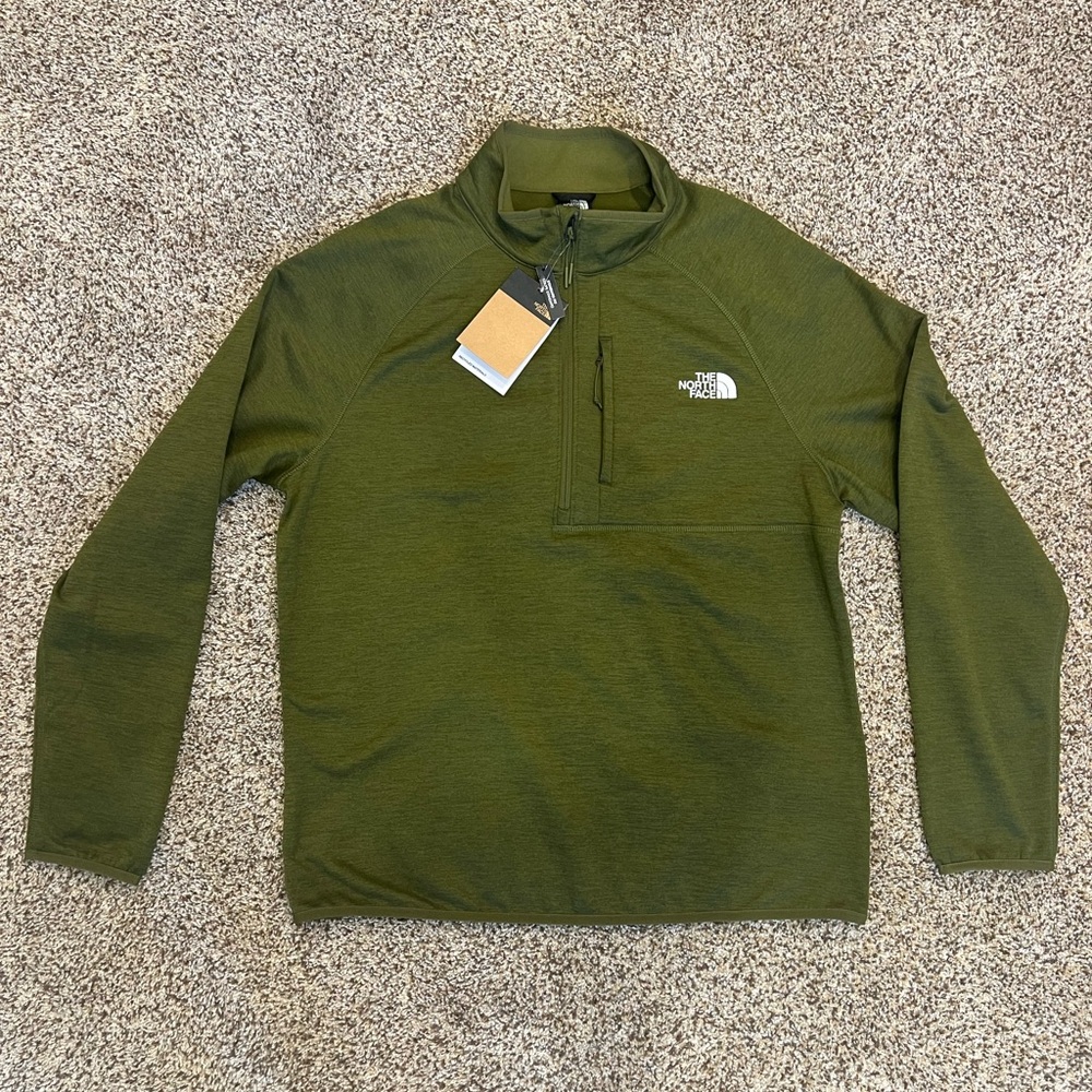 The North Face Men's Large Canyonlands 1/2 Zip Jacket Forest Olive BRAND NEW!